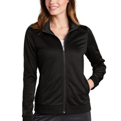 Ladies Tricot Sleeve Stripe Track Jacket Thumbnail