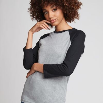 Unisex CVC Three-Quarter Sleeve Raglan T-Shirt Thumbnail
